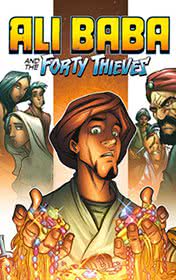 Ali Baba and the Forty Thieves — typographic cover