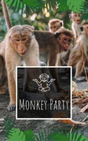 Monkey Party — typographic cover