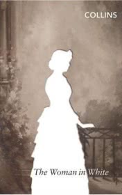 Woman in white — typographic cover