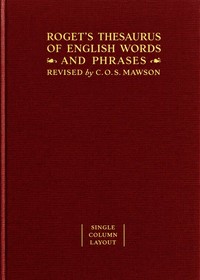 Roget’s Thesaurus — typographic cover