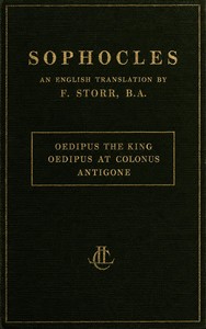 Plays of Sophocles: Oedipus the King; Oedipus at Colonus; Antigone — typographic cover