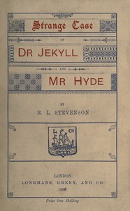 The strange case of Dr. Jekyll and Mr. Hyde — typographic cover