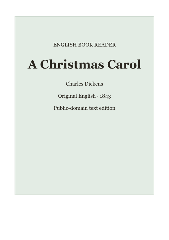 A Christmas Carol — typographic cover