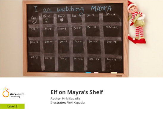 Elf on Mayra’s Shelf — illustrated by Pinki Kapadia