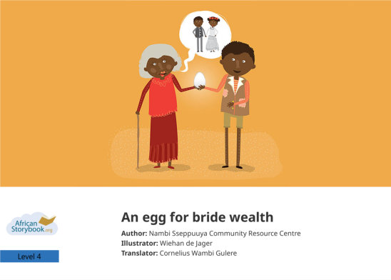 An egg for bride wealth — illustrated by Wiehan de Jager