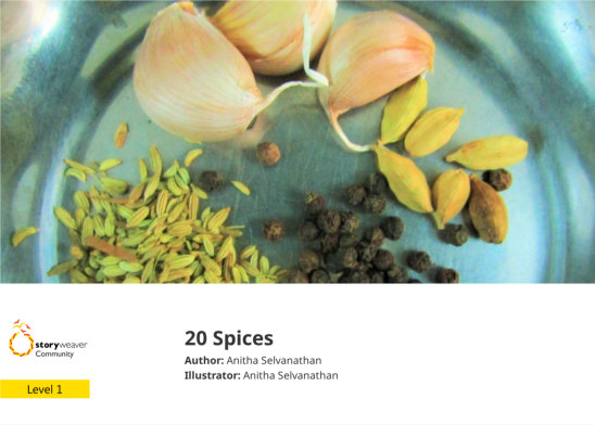 20 Spices — illustrated by Anitha Selvanathan