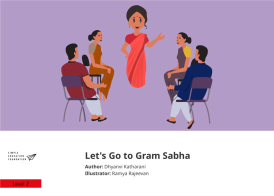 Let’s Go to Gram Sabha — illustrated by Ramya Rajeevan