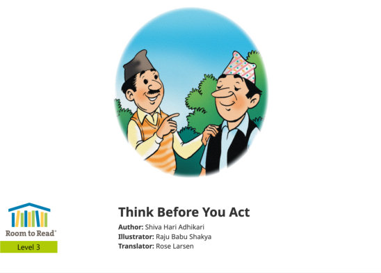 Think Before You Act — illustrated by Raju Babu Shakya