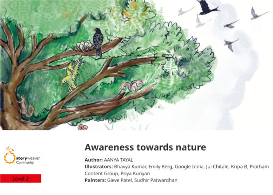 Awareness towards nature — illustrated by Bhavya Kumar, Emily Berg, Gieve Patel, Google India, Jui Chitale, Kripa B, Pratham Content Group, Priya Kuriyan, Sudhir Patwardhan