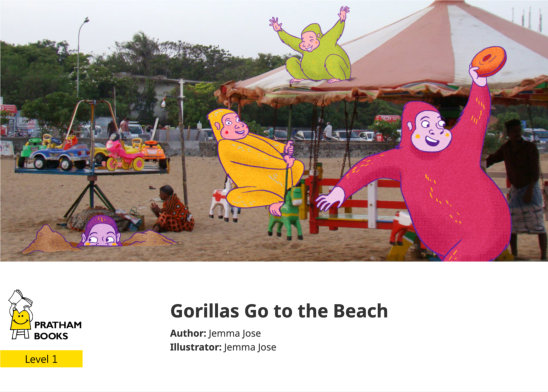 Gorillas Go to the Beach — illustrated by Jemma Jose