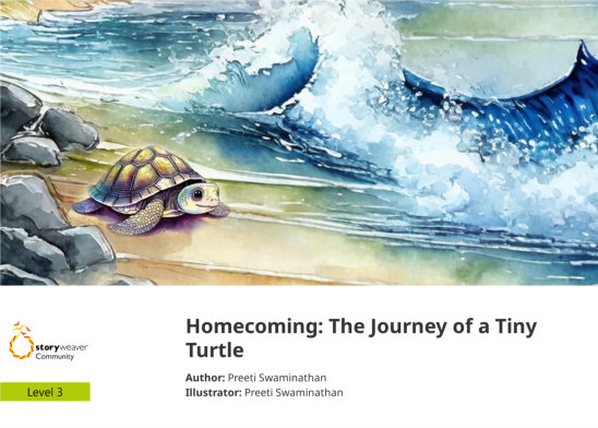 Homecoming: The Journey of a Tiny Turtle — illustrated by Preeti Swaminathan