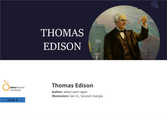 Thomas Edison — illustrated by Gen G., Saransh mangla