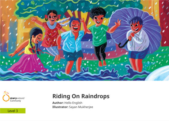 Riding On Raindrops — illustrated by Sayan Mukherjee