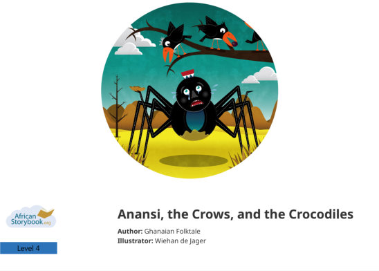 Anansi, the Crows, and the Crocodiles — illustrated by Wiehan de Jager