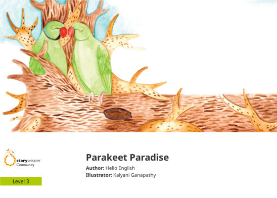 Parakeet Paradise — illustrated by Kalyani Ganapathy