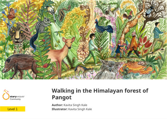 Walking in the Himalayan forest of Pangot — illustrated by Kavita Singh Kale